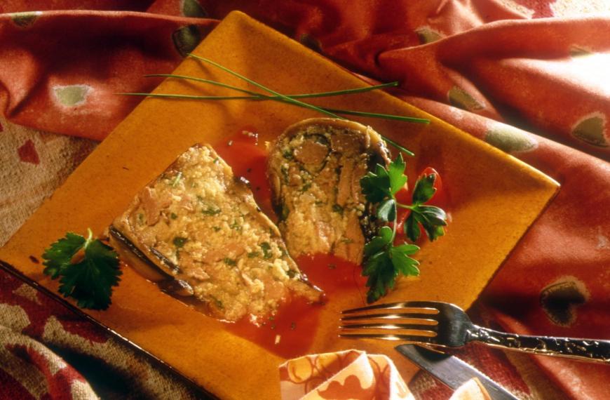 Charlotte d'agneau aux aubergines