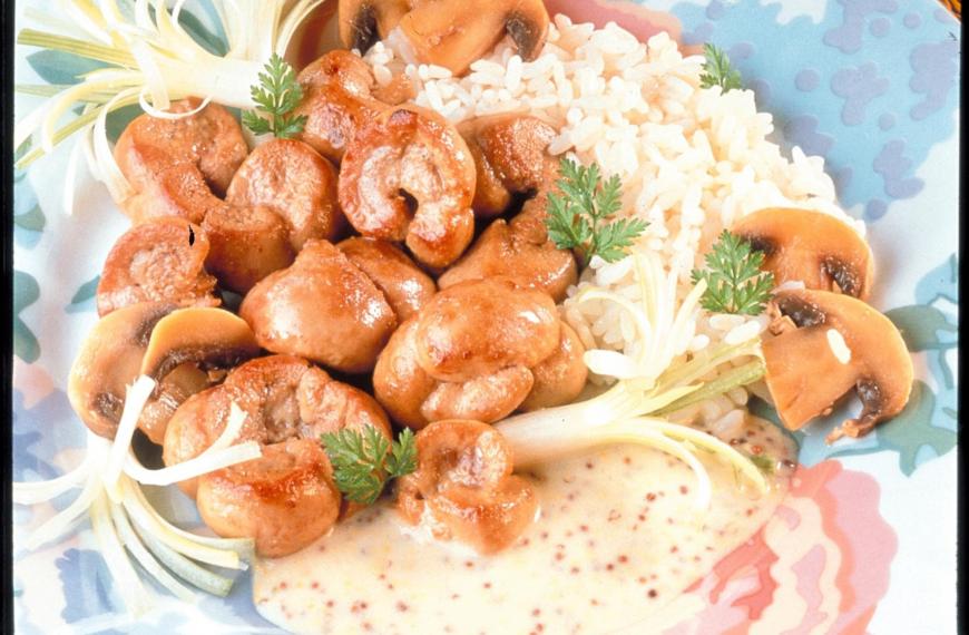 Rognons de veau sauce moutarde