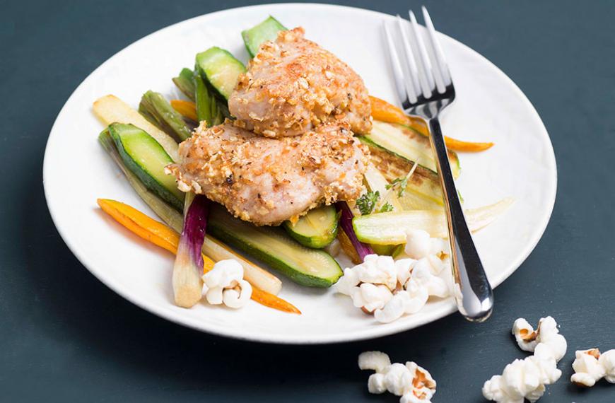 Croustillant de ris de veau au pop corn Croustillant de ris de veau au pop corn