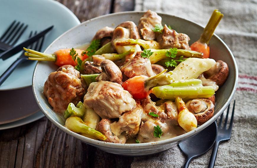 Blanquette de veau au vin blanc