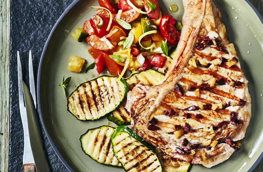 Côte de veau au barbecue, courgettes grillées | Recettes Courgettes Grillées au Barbecue L'Eau à la Bouche
