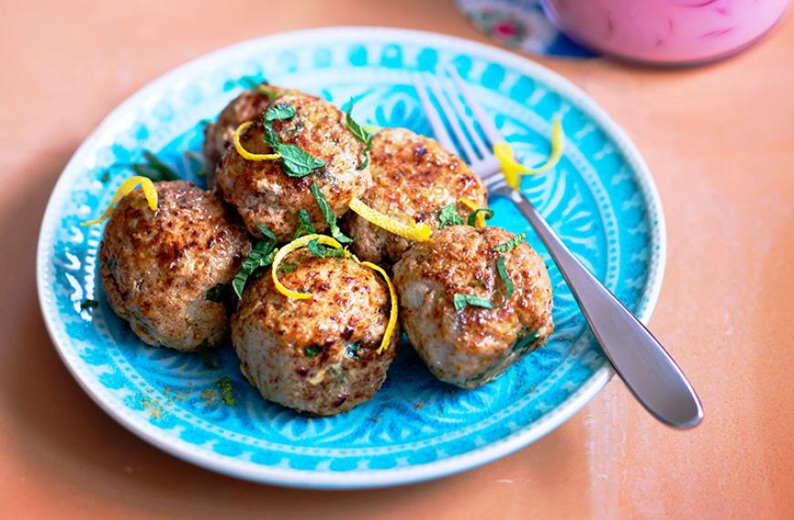 Keftas de veau à la menthe, rémoulade de radis roses