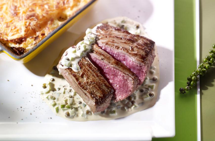 Pavé de bœuf au poivre vert Pavé de bœuf au poivre vert