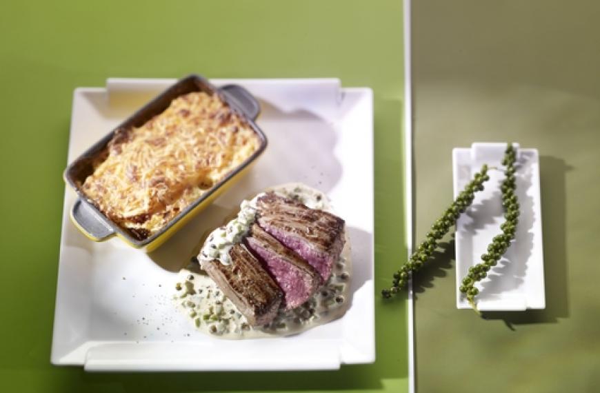 Pavé de bœuf au poivre vert Pavé de bœuf au poivre vert
