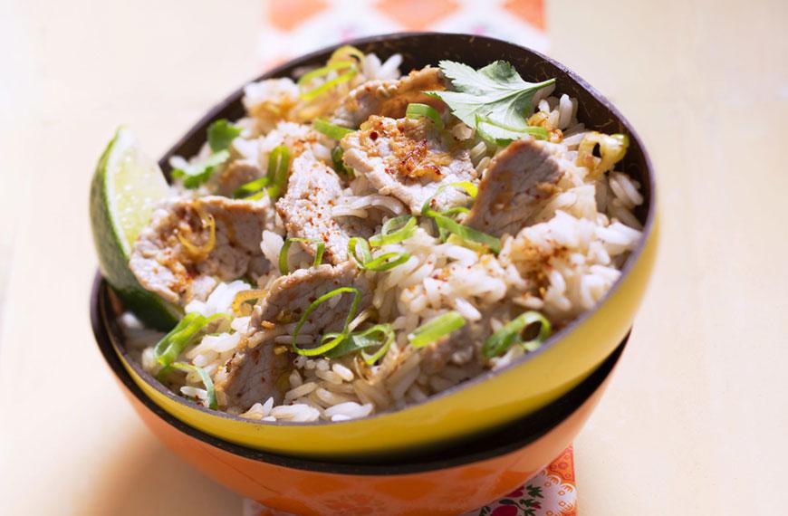 Riz sauté au veau citronnelle Riz sauté au veau citronnelle