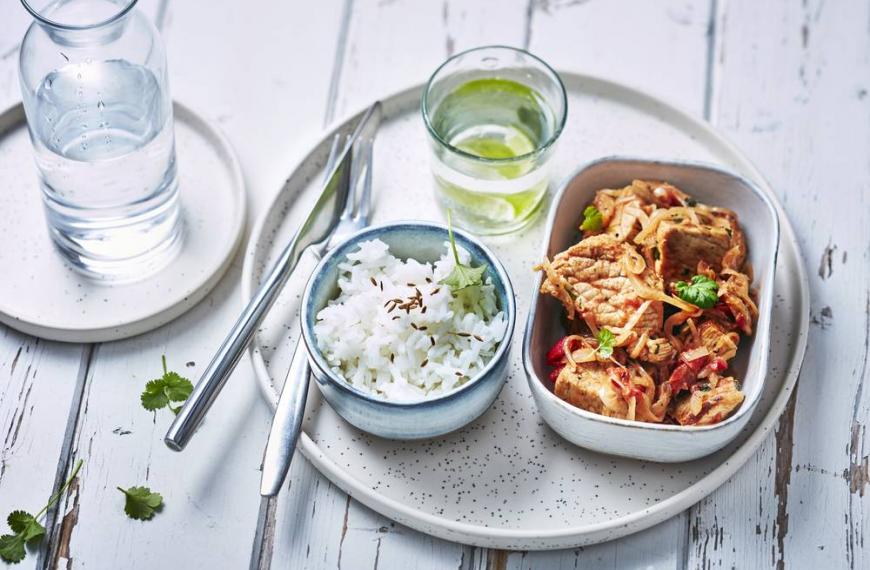 Sauté de veau au gingembre et à la coriandre