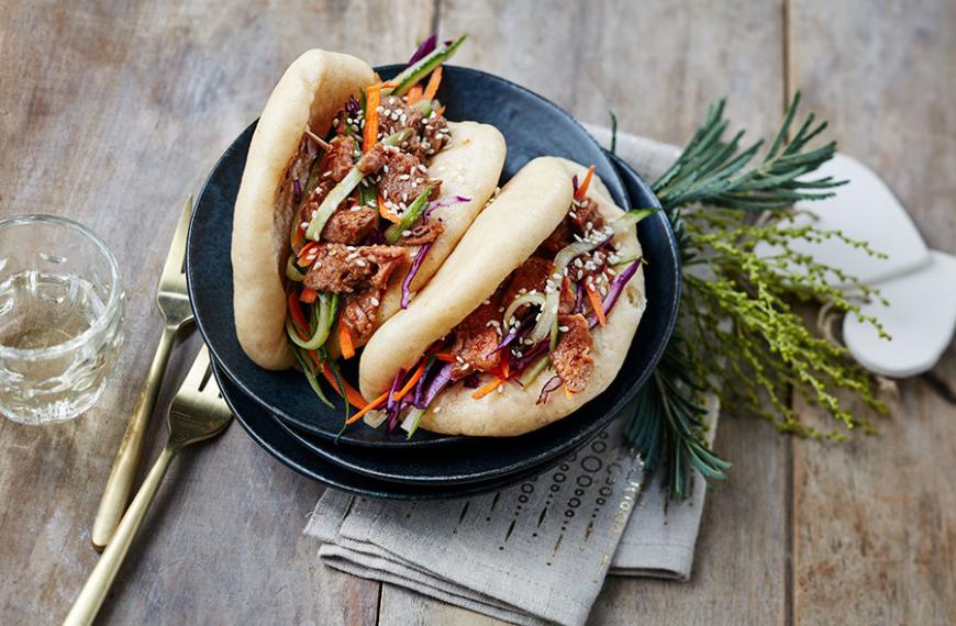 Bao de bœuf effiloché miso-sésame