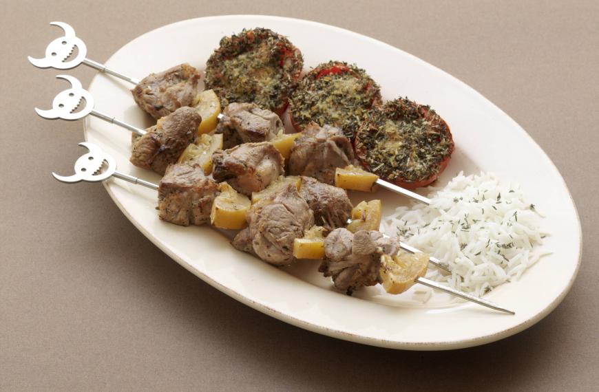 Brochettes d'agneau aux deux citrons