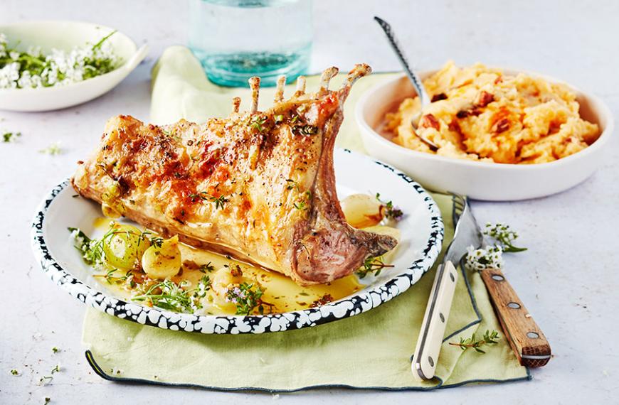 Carré de chevreau au beurre noisette et chorizo