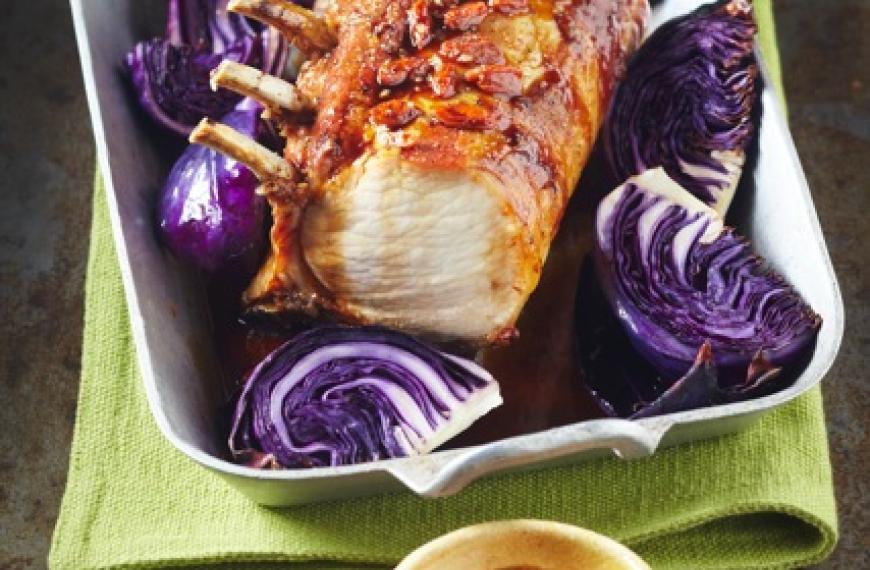 Carré de porc bio au miel et baies de goji Carré de porc bio au miel et baies de goji