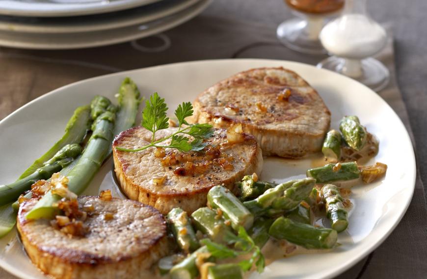 Grenadins de veau aux asperges