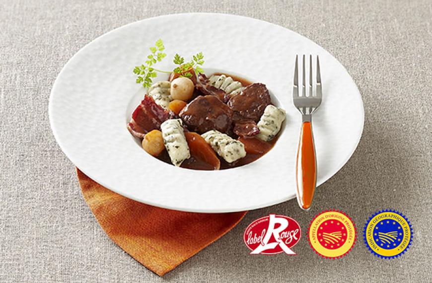 Collier d’agneau braisé, gnocchis au basilic Collier d’agneau braisé, gnocchis au basilic