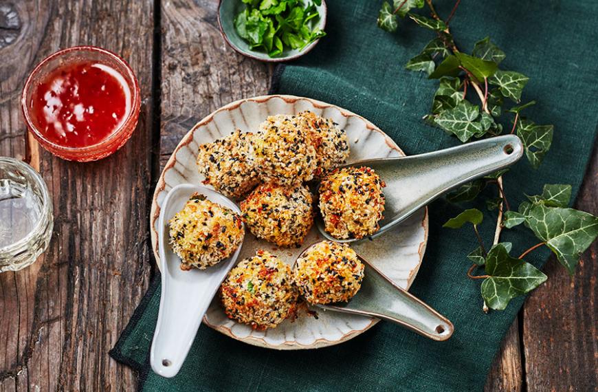 Croquettes de blanquette coco-sésame