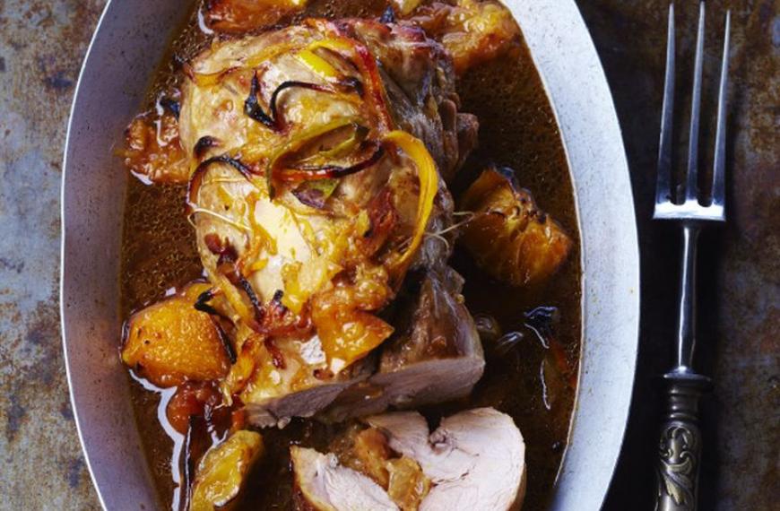 Recette d'Epaule d’agneau au four roulée aux agrumes