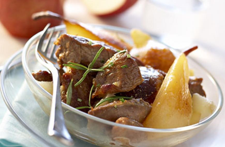 Épaule d'agneau confite et sa compotée de poires Épaule d'agneau confite et sa compotée de poires