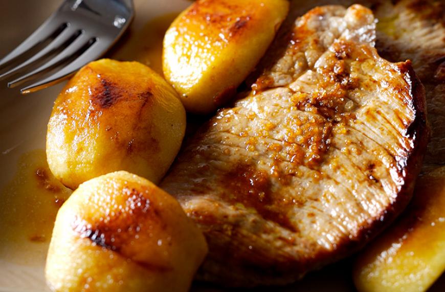 Recette D Escalopes De Veau Au Cidre Pommes Caramelisees Au Beurre