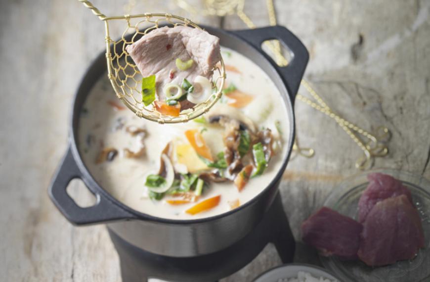 Fondue d’agneau aux épices thaï Fondue d’agneau aux épices thaï