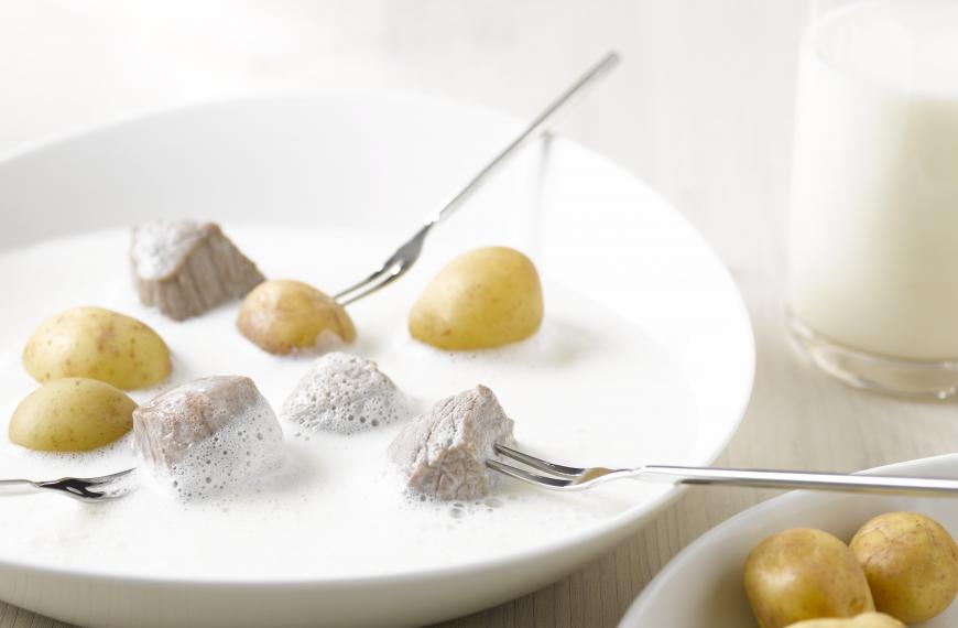 Fondue blanche de bœuf Fondue blanche de bœuf