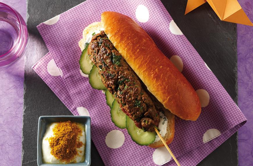 Keftas de bœuf en sandwichs de pains au lait Keftas de bœuf en sandwichs de pains au lait
