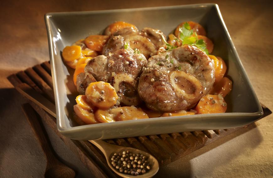 Osso-buco aux carottes et à la coriandre