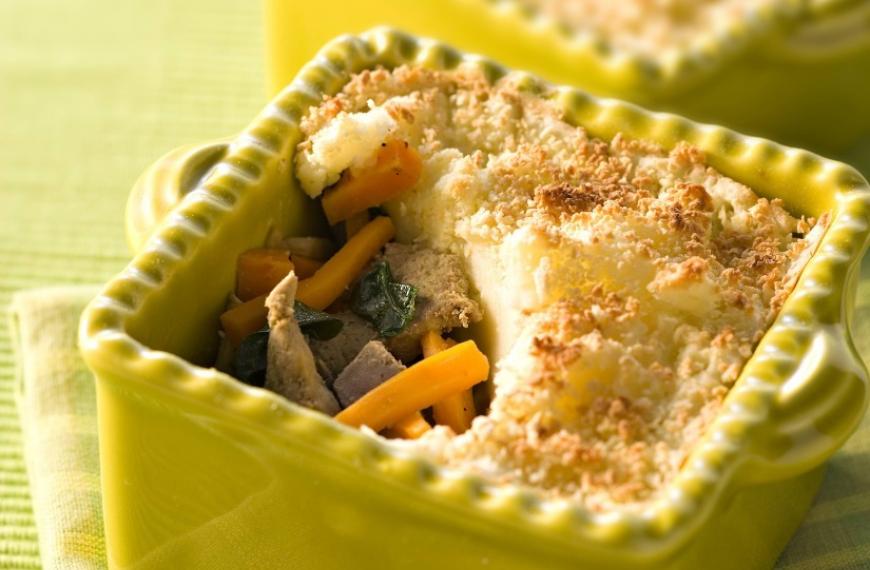 Parmentier de foie de veau aux légumes Parmentier de foie de veau aux légumes