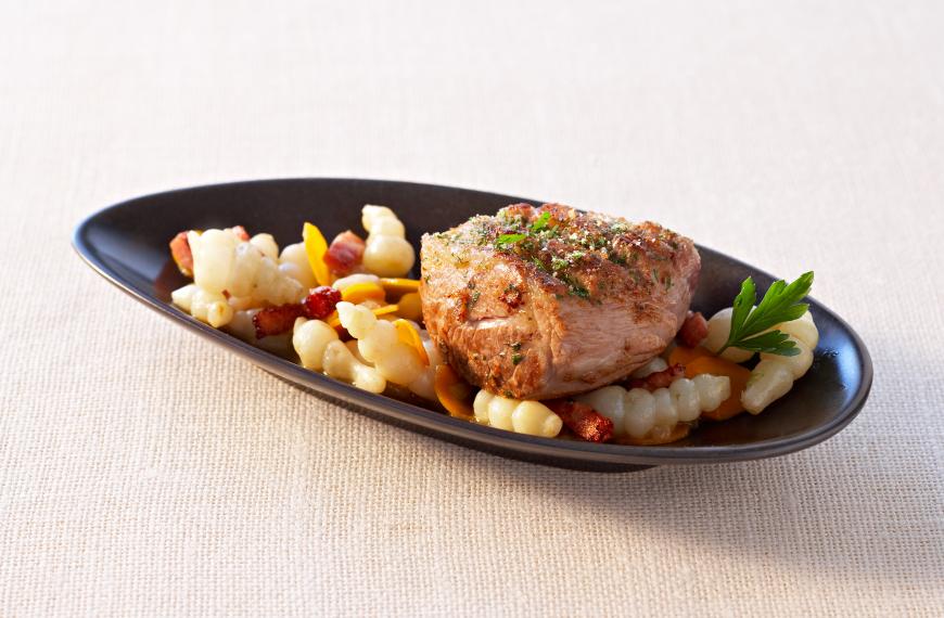Pavés d’épaule d’agneau aux crosnes Pavés d’épaule d’agneau aux crosnes