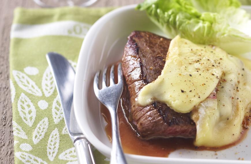 Pavés de bœuf au Reblochon Pavés de bœuf au Reblochon