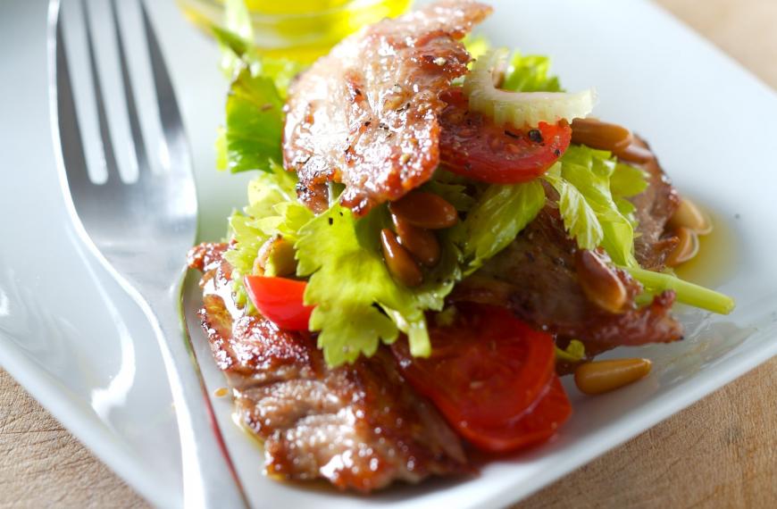 Escalopines de veau en salade de céleri