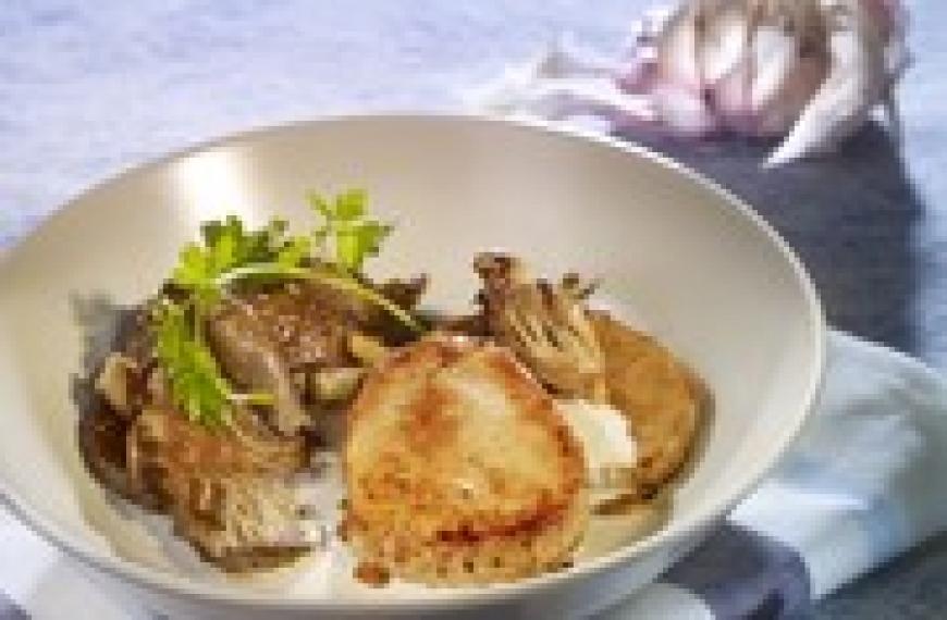 Grenadins de veau à la crème d'ail Grenadins de veau à la crème d'ail