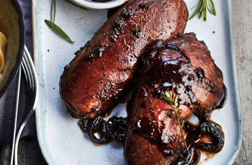 Rognons de porc au miel et au confit d’oignons Rognons-de-porc-au-vinaigre-balsamique-oignons-et-miel