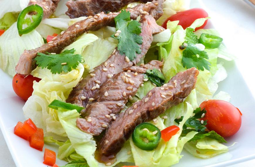 Salade asiatique de bœuf