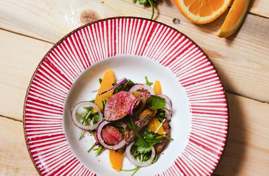 Salade marocaine d&rsquo;agneau aux agrumes