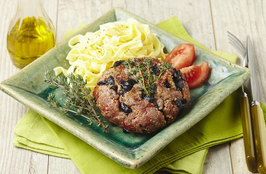 Steak haché de boeuf à la semoule Steak haché de boeuf à la semoule