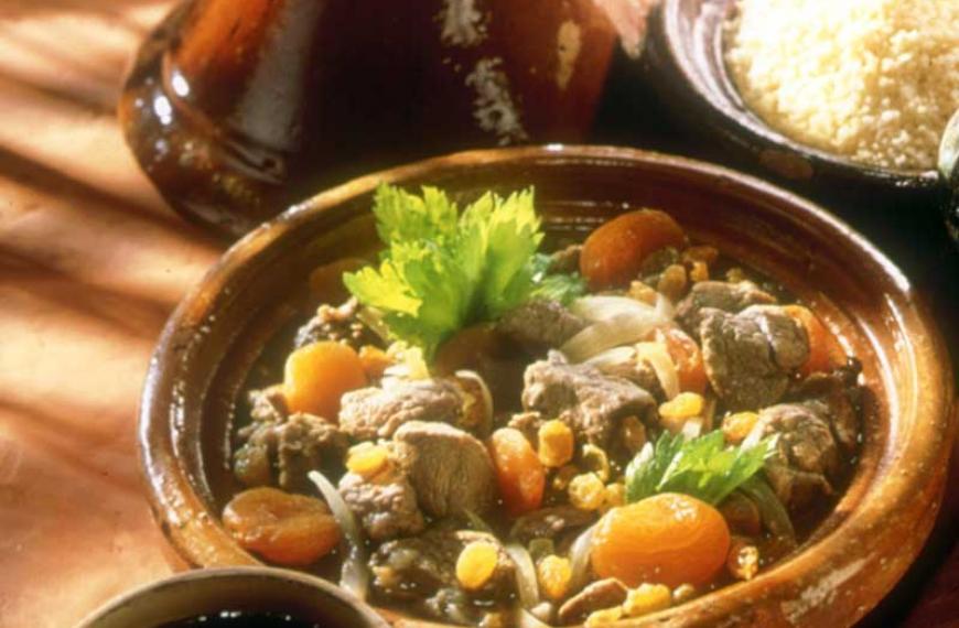 Recette de Tajine d'agneau aux raisins et au miel