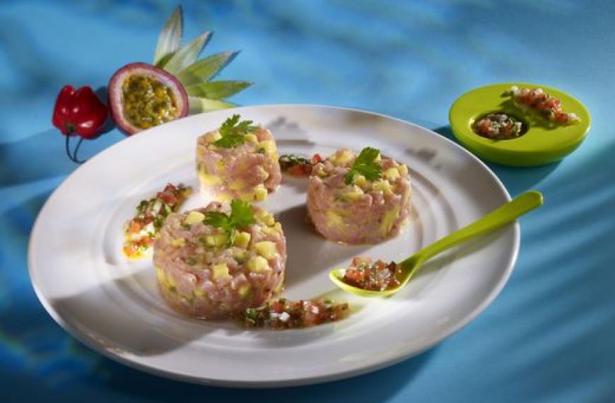 Tartare de veau ananas-passion Tartare de veau ananas-passion