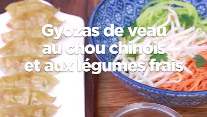 Gyozas de veau au chou chinois et aux légumes frais