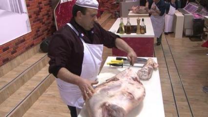 Découpe de cuisseau de veau - Show boucher